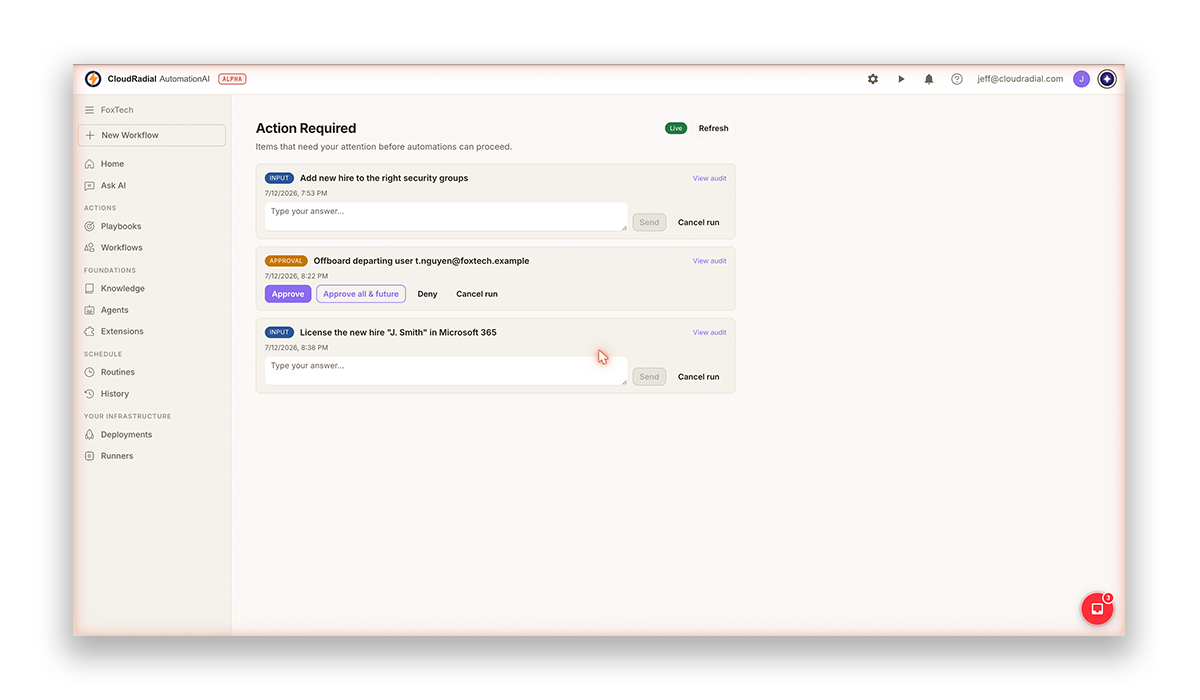 Inbox Approvals