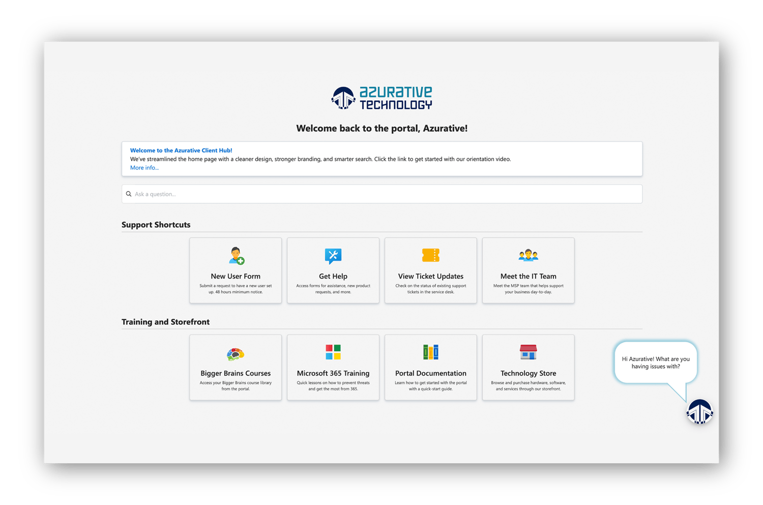 Picture of CloudRadial Portal interface