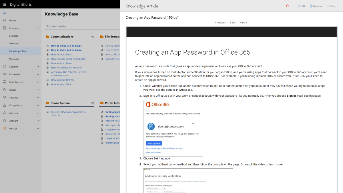 Integrate IT Glue Documents into the CloudRadial Portal