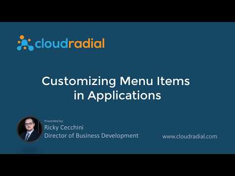 Customizing Menu Items in Applications on CloudRadial