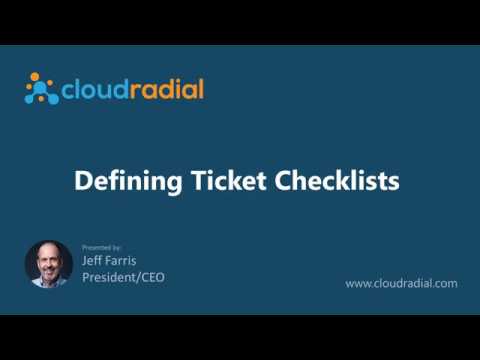 Define ConnectWise or Autotask Ticket Checklists in CloudRadial