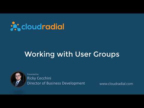 Working with User Groups in CloudRadial