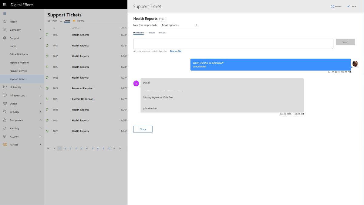 Approve and Update Tickets from within CloudRadial