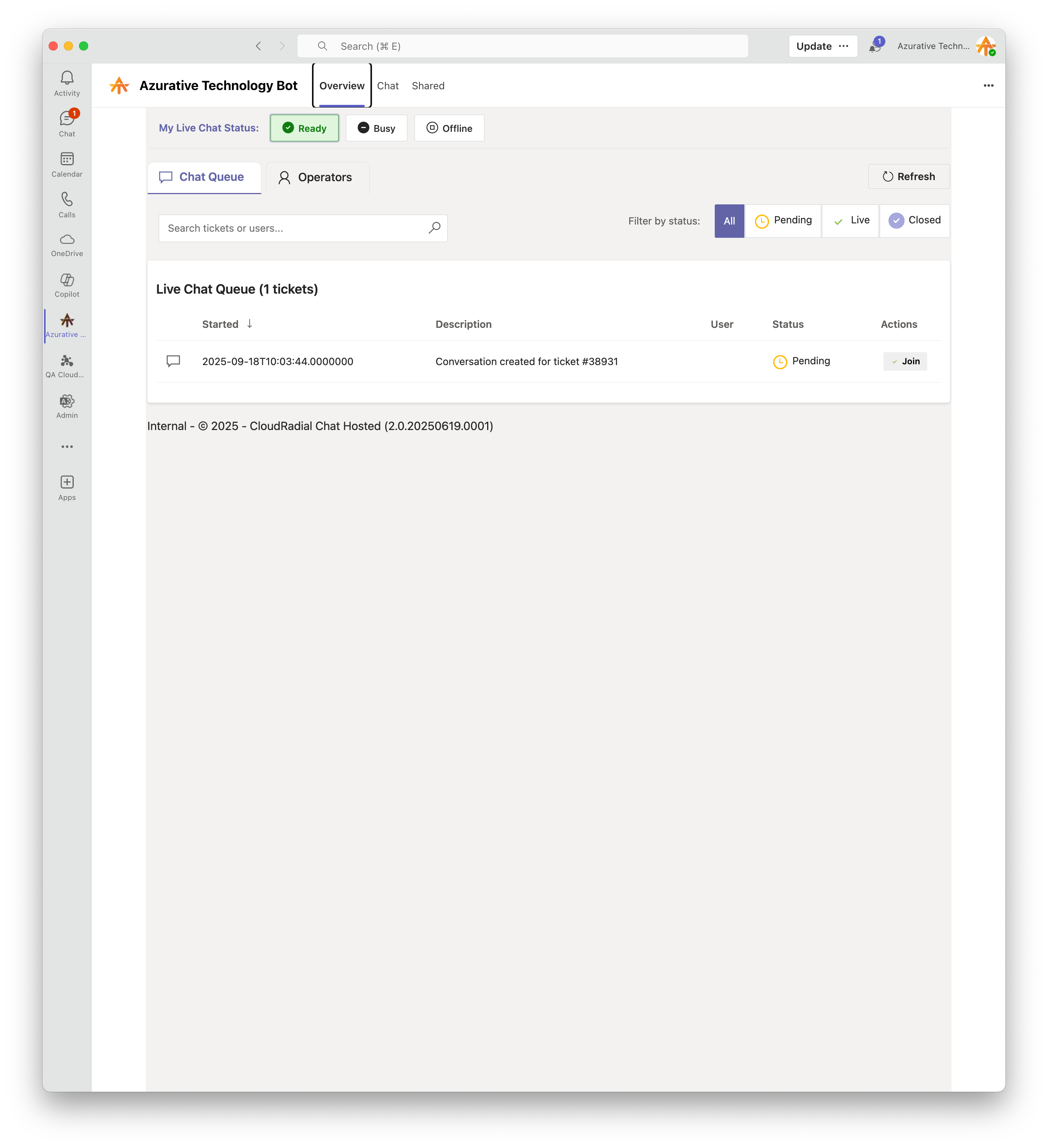 Live Chat Queue CloudRadial